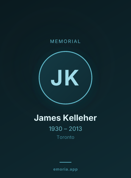 Memorial portrait of James Kelleher