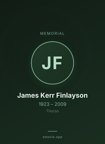 Memorial portrait of James Kerr Finlayson