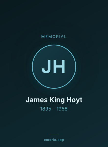 Memorial portrait of James King Hoyt