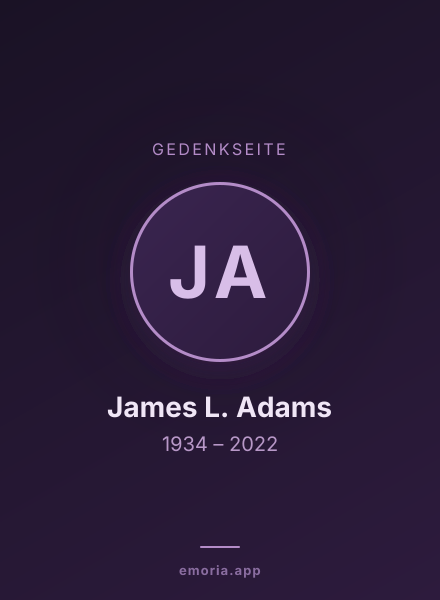 Gedenkportrait von James L. Adams