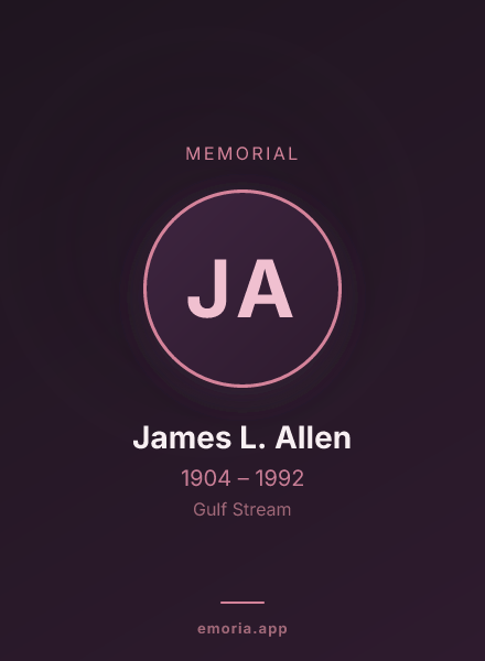 Memorial portrait of James L. Allen