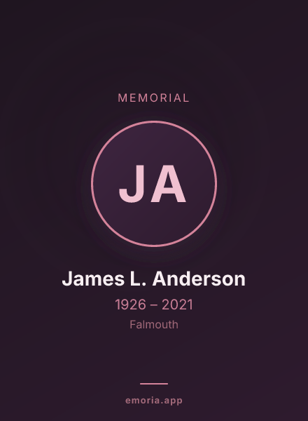 Memorial portrait of James L. Anderson