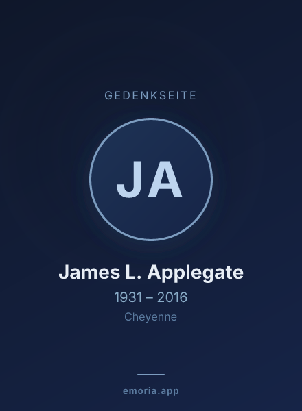 Gedenkportrait von James L. Applegate
