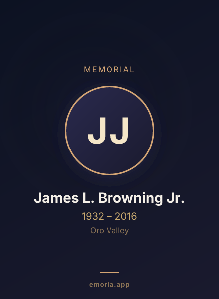 Memorial portrait of James L. Browning Jr.