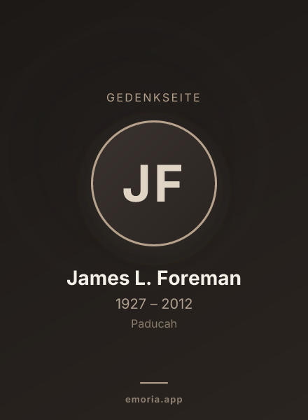 Gedenkportrait von James L. Foreman