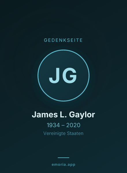 Gedenkportrait von James L. Gaylor