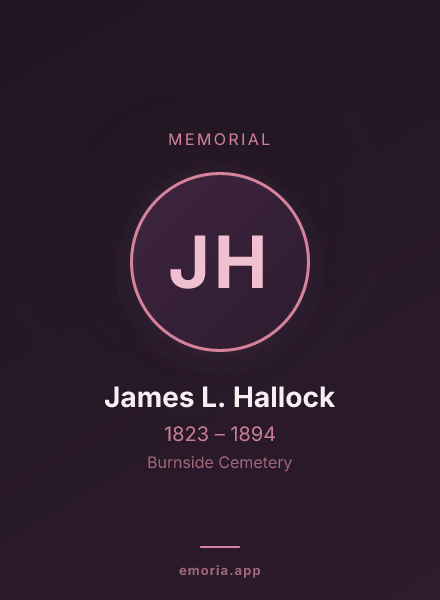 Memorial portrait of James L. Hallock