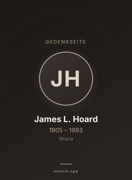 Gedenkportrait von James L. Hoard
