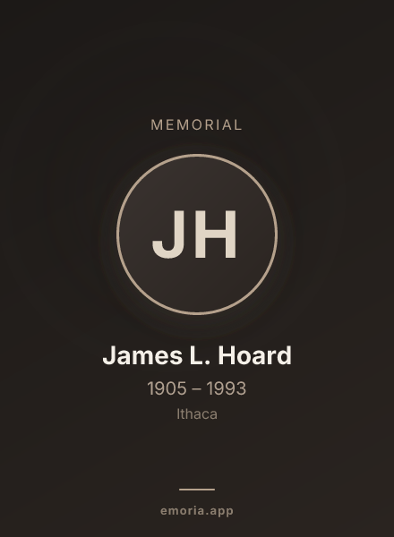 Memorial portrait of James L. Hoard