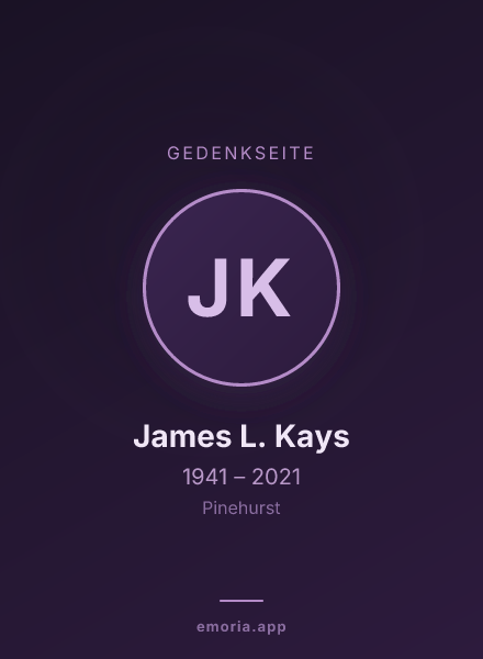 Gedenkportrait von James L. Kays
