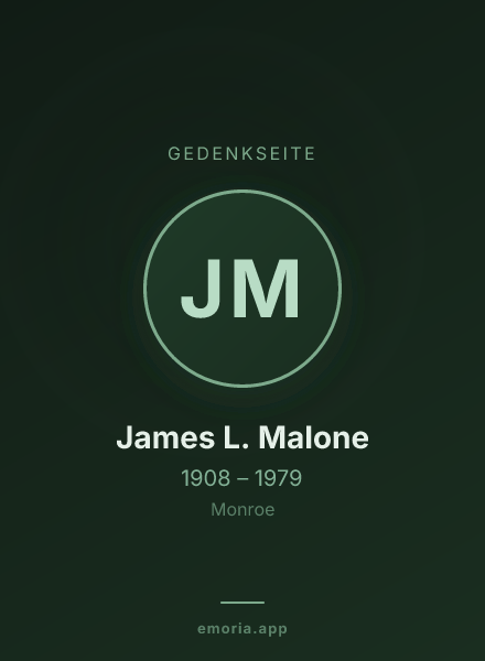 Gedenkportrait von James L. Malone
