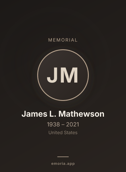 Memorial portrait of James L. Mathewson