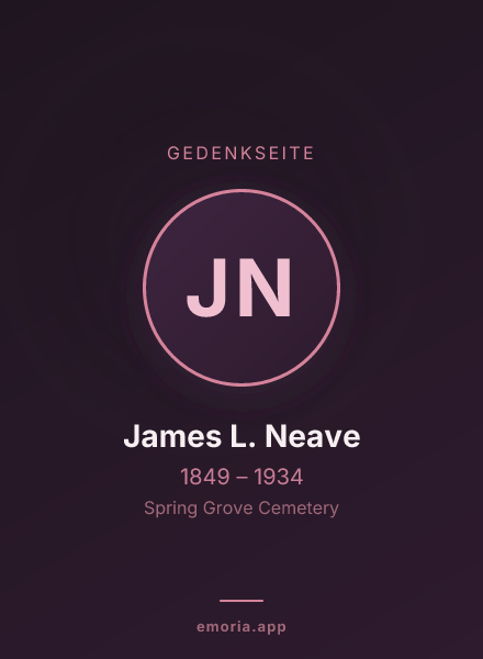 Gedenkportrait von James L. Neave