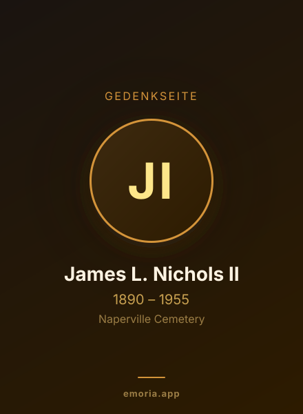 Gedenkportrait von James L. Nichols II