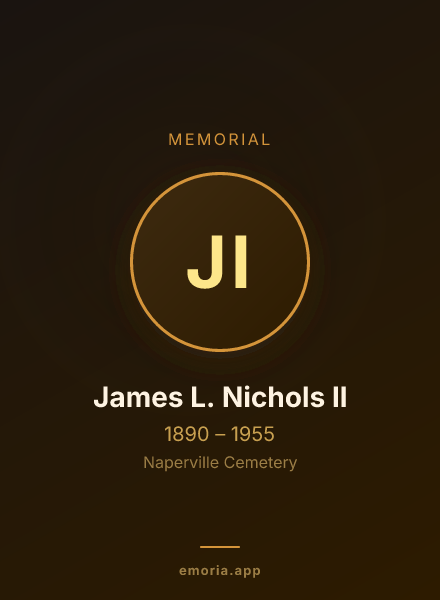 Memorial portrait of James L. Nichols II
