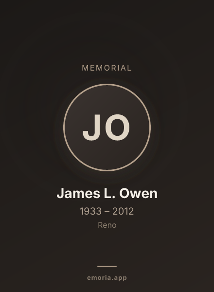 Memorial portrait of James L. Owen