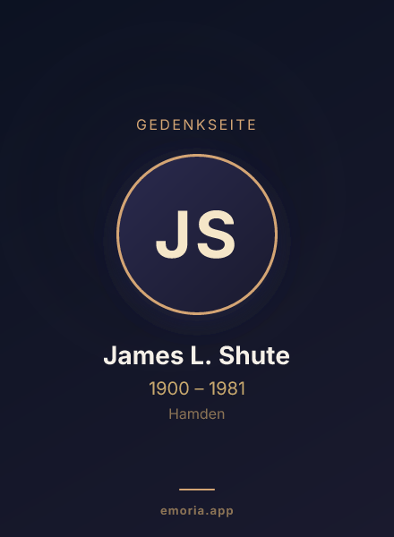 Gedenkportrait von James L. Shute