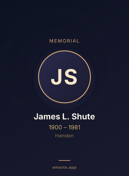 Memorial portrait of James L. Shute