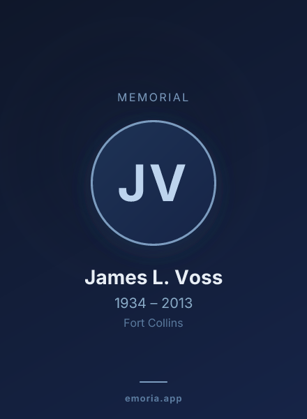 Memorial portrait of James L. Voss
