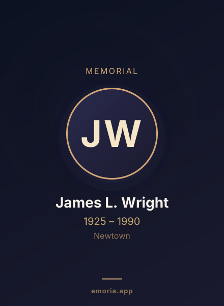 Memorial portrait of James L. Wright
