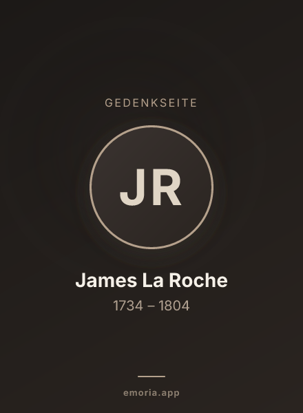 Gedenkportrait von James La Roche