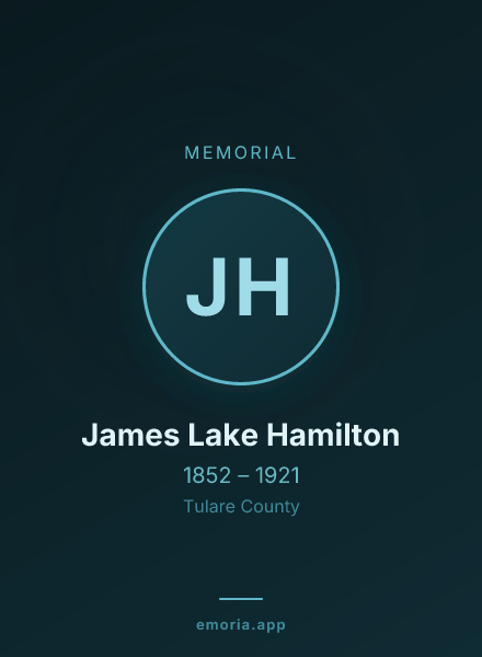 Memorial portrait of James Lake Hamilton