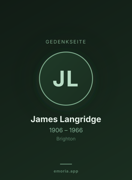 Gedenkportrait von James Langridge