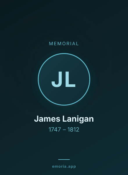 Memorial portrait of James Lanigan