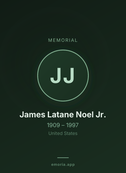 Memorial portrait of James Latane Noel Jr.