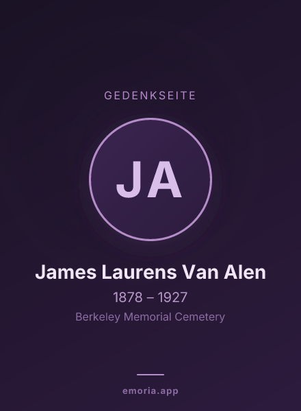 Gedenkportrait von James Laurens Van Alen