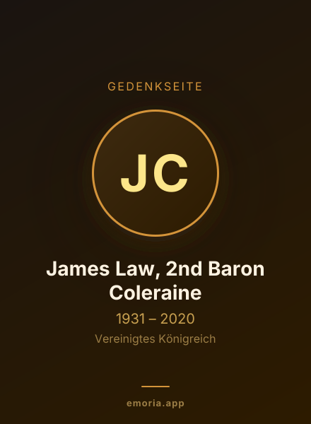 Gedenkportrait von James Law, 2nd Baron Coleraine