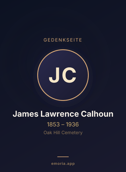 Gedenkportrait von James Lawrence Calhoun