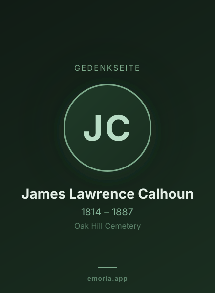 Gedenkportrait von James Lawrence Calhoun