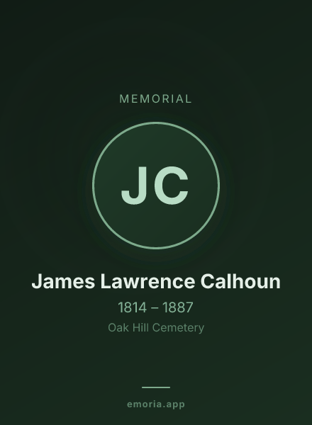 Memorial portrait of James Lawrence Calhoun