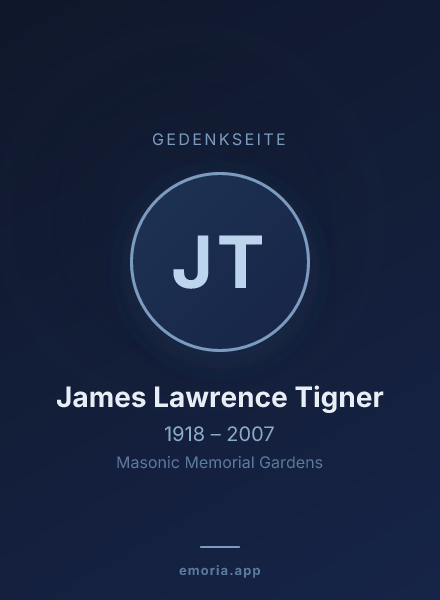 Gedenkportrait von James Lawrence Tigner