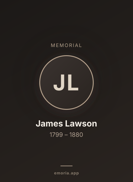 Memorial portrait of James Lawson
