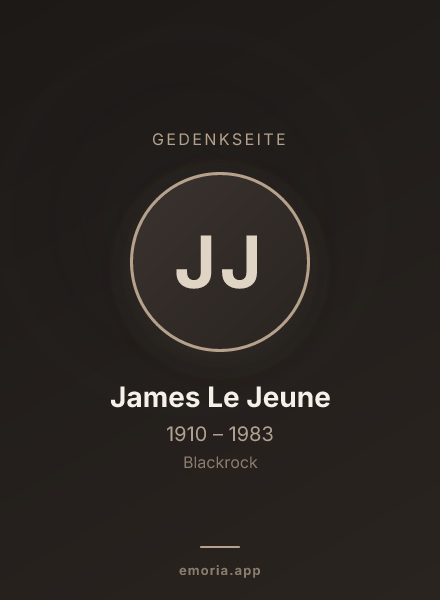 Gedenkportrait von James Le Jeune