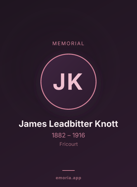 Memorial portrait of James Leadbitter Knott