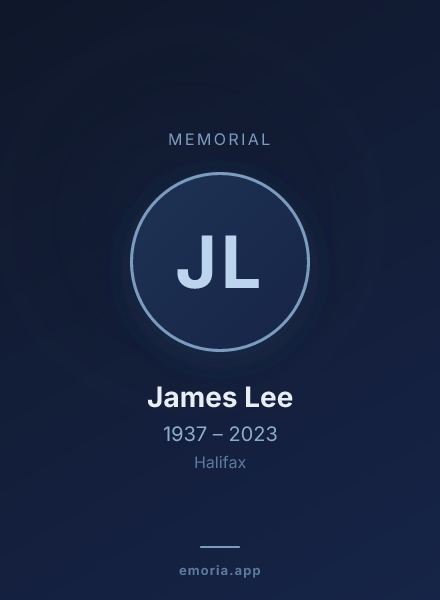 Memorial portrait of James Lee