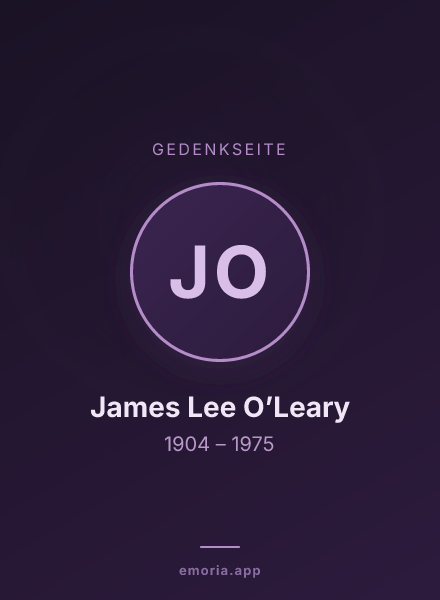 Gedenkportrait von James Lee O’Leary