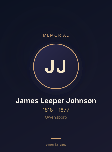 Memorial portrait of James Leeper Johnson