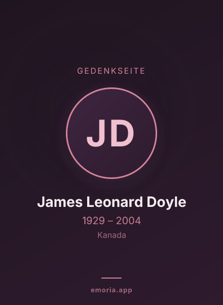 Gedenkportrait von James Leonard Doyle