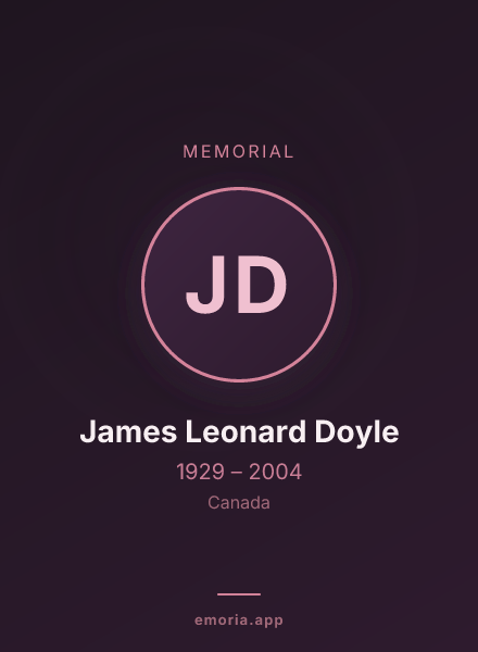 Memorial portrait of James Leonard Doyle