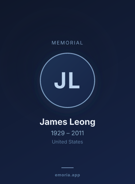 Memorial portrait of James Leong
