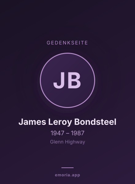 Gedenkportrait von James Leroy Bondsteel