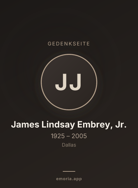 Gedenkportrait von James Lindsay Embrey, Jr.