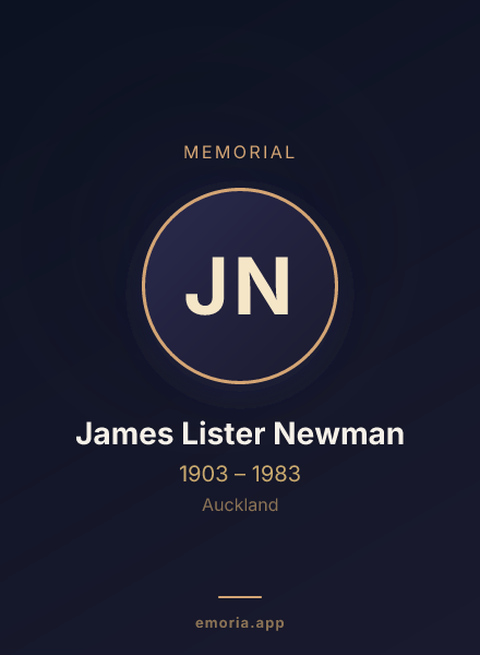 Memorial portrait of James Lister Newman