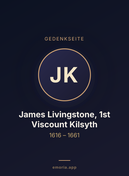 Gedenkportrait von James Livingstone, 1st Viscount Kilsyth