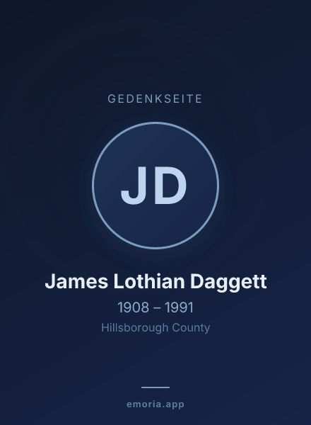 Gedenkportrait von James Lothian Daggett