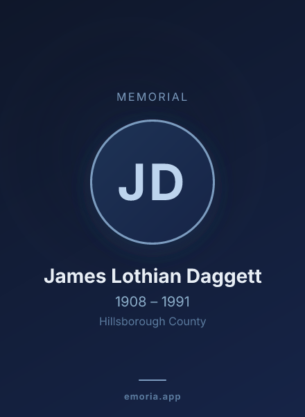 Memorial portrait of James Lothian Daggett